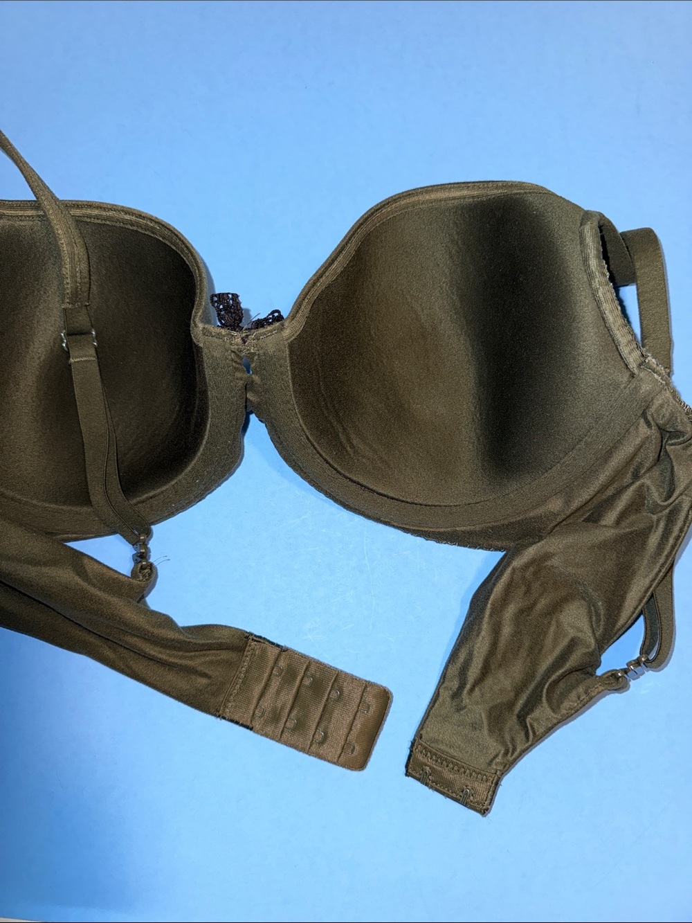 Victoria's Secret Olive Green Lace Underwire Bra & Bikini Set - Picture 4 of 8